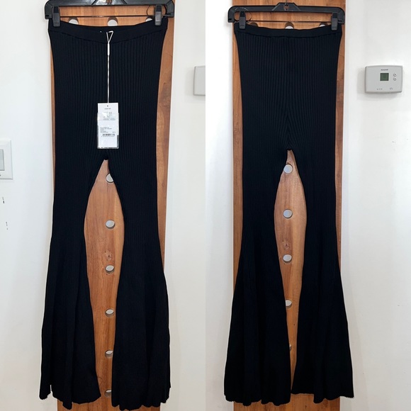 Self-Portrait Ribbed Knit Trouser - Picture 7 of 15